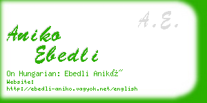 aniko ebedli business card